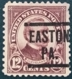 Image #1 of 12 Cents 1927 - Grover Cleveland - precancelled