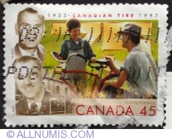 Image #1 of 45¢  Canadian Tire 75th 1997