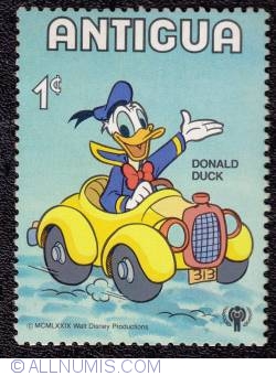 1¢ Donald Duck, car 1980