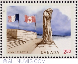 $2.50 2017 - Battle of Vimy Ridge-joint France and Canada