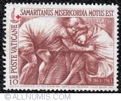 Image #1 of 10 lire Samaritanus Misericordia Motus Est-Red cross 1964