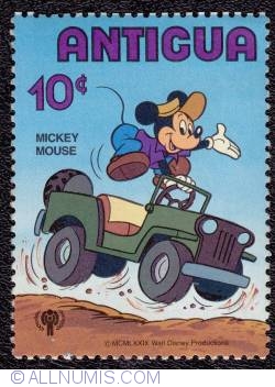 Image #1 of 10¢ Mickey Mouse in a jeep 1980