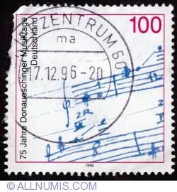 100 pfennig 75th  music festival of Donaueschingen 1996