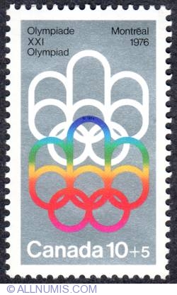 10¢+5 Symbol of the Montreal Games 1974