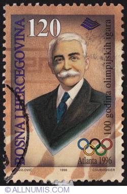120 Dinar - Baron Pierre de Coubertin 1996