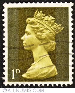 Image #1 of 1D 1968 - Machin Queen Elizabeth II