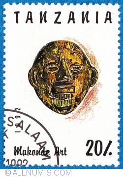 20 Shillings 1992 - Makonde Art