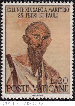 Image #1 of 20 Lire 1967 - Holy Petrus and Paulus