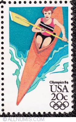 Image #1 of 20¢ Los Angeles Summer Olympics-Canoeing 1984