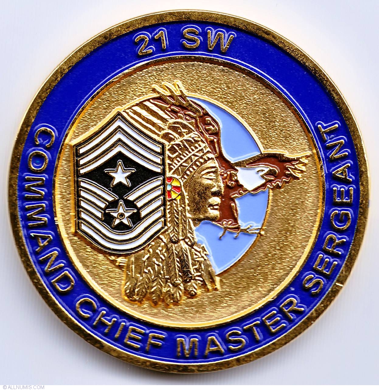 21 Space Wing Command Chief Master Sergeant, Military Challenge coin -Air Force ...