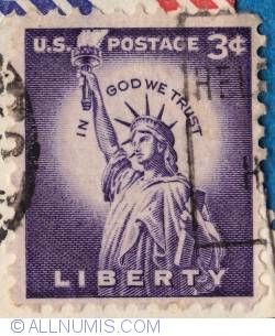 Image #1 of 3¢ Statue of Liberty 1954