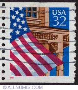 32¢ Flag over porch 1995
