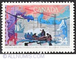 Image #1 of 34¢ Hudson Bay discovered 1986