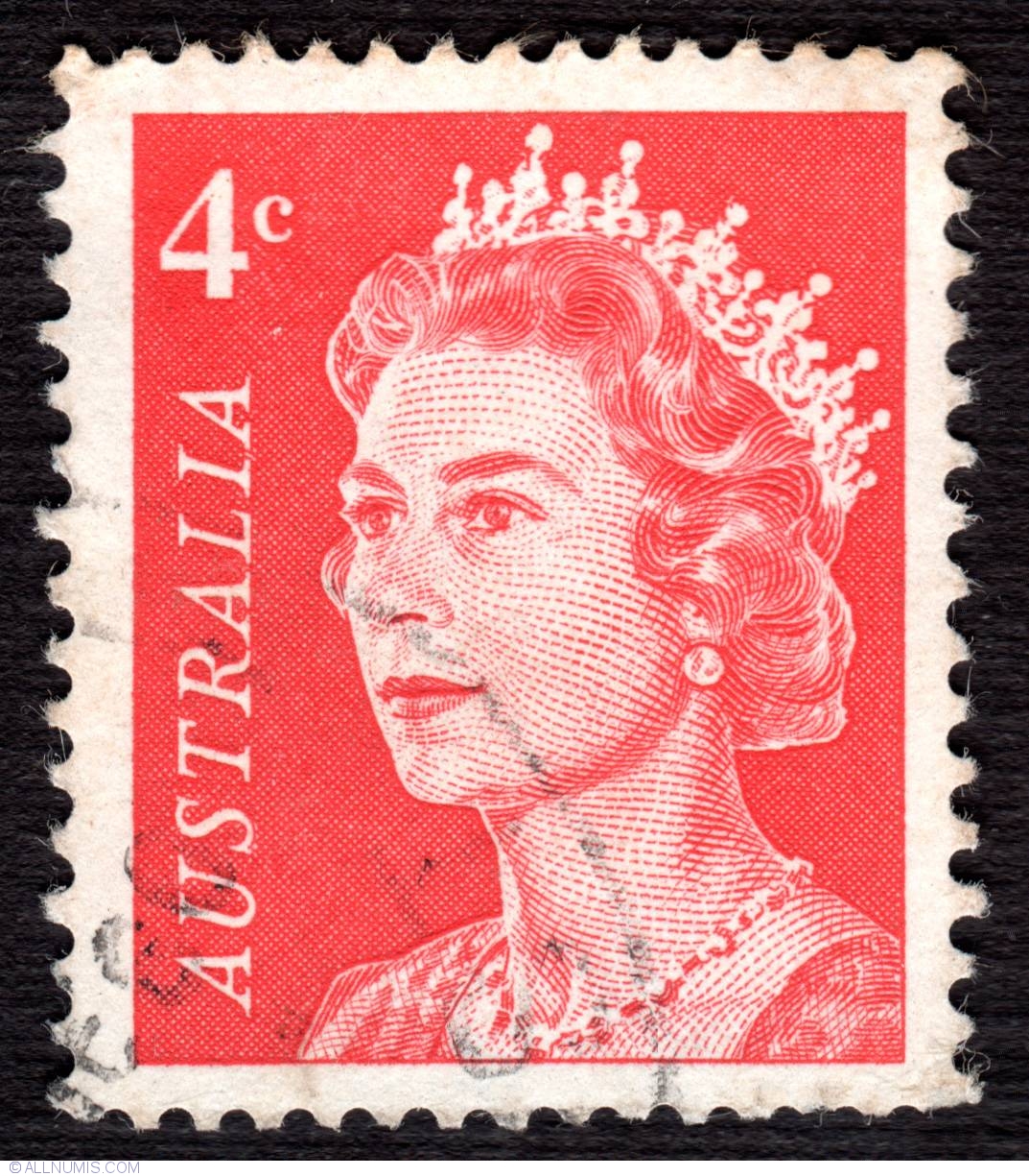 4 Cent - Queen Elizabeth II, 1966 - Australia - Stamp - 6093