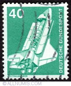 40 Pfennig -  Laborator spațial (Spacelab)