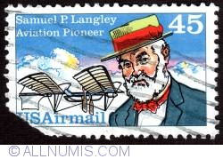 Image #1 of 45¢ 1988 - Samuel Langley & unmanned Aerogrome