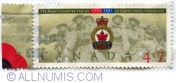 Image #1 of 47¢ 2001 - The Royal Canadian Legion 75th Anniversary