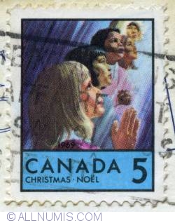 Image #1 of 5¢ 1969 - Christmas, Faces of Children