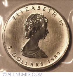 Image #2 of 5 Dollars 1989 - 1 oz.