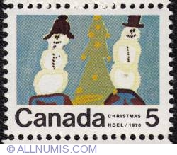 Image #1 of 5¢ Snowmen 1970