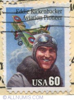 60¢ 1995-Eddie Rickenbacker aviation pioneer