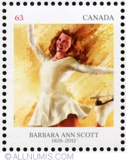 63 cents Pioneers of Winter Sports 2014-Barbara Ann Scott