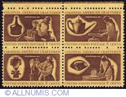 Image #1 of 4 x 8¢ The Colonial American Craftsmen series 1972