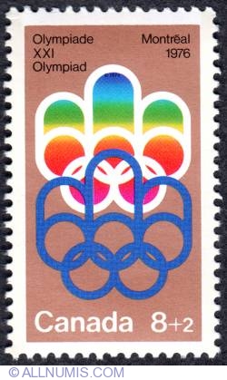 8¢+2 Symbol of the Montreal Games 1974