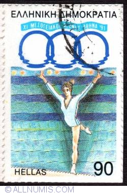 90 Drachma 1991 - Games of the Mediterranean Countries, Athens