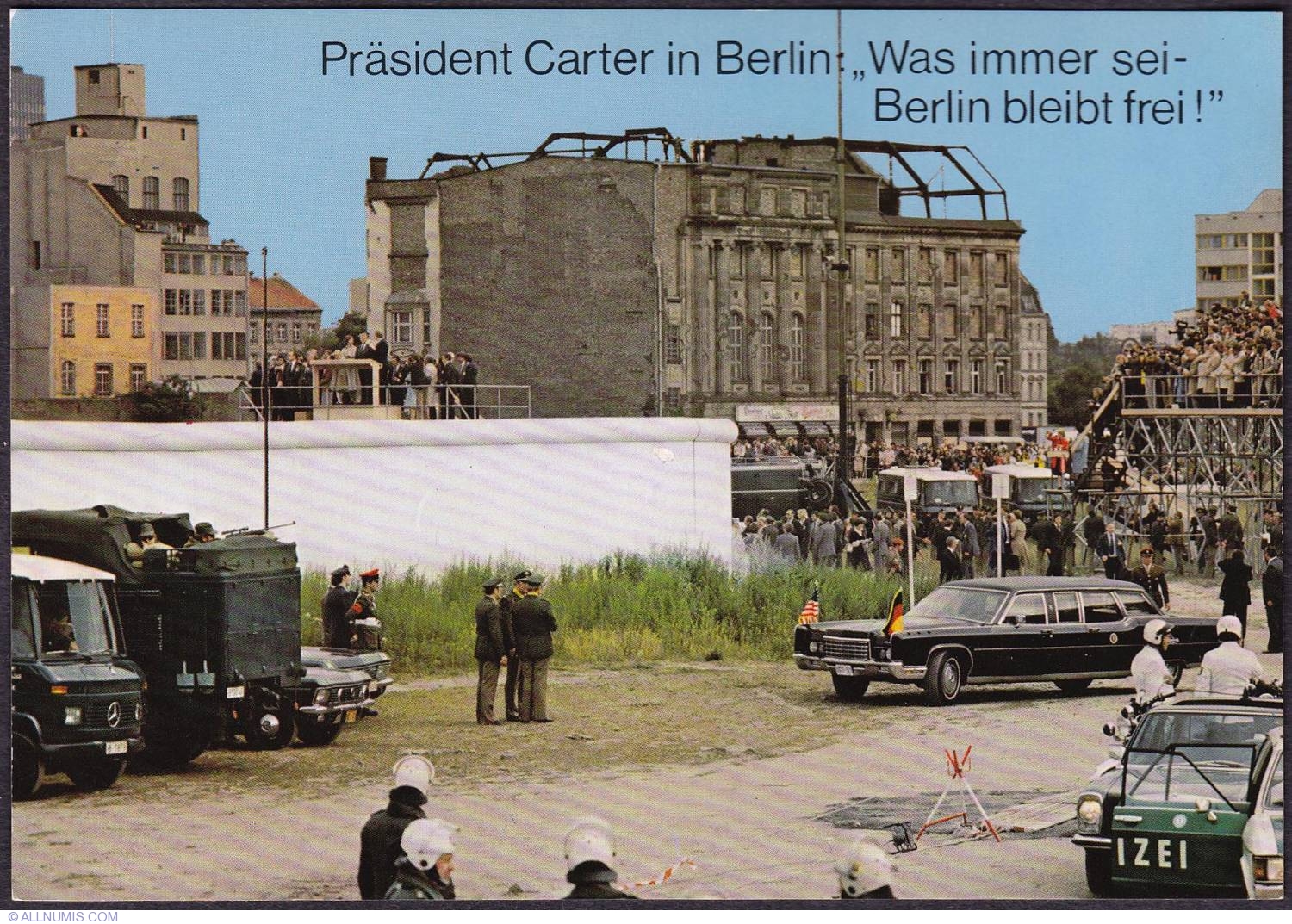 Berlin Us President Carter Potsdamer Platz Berlin Germany Postcard 1214