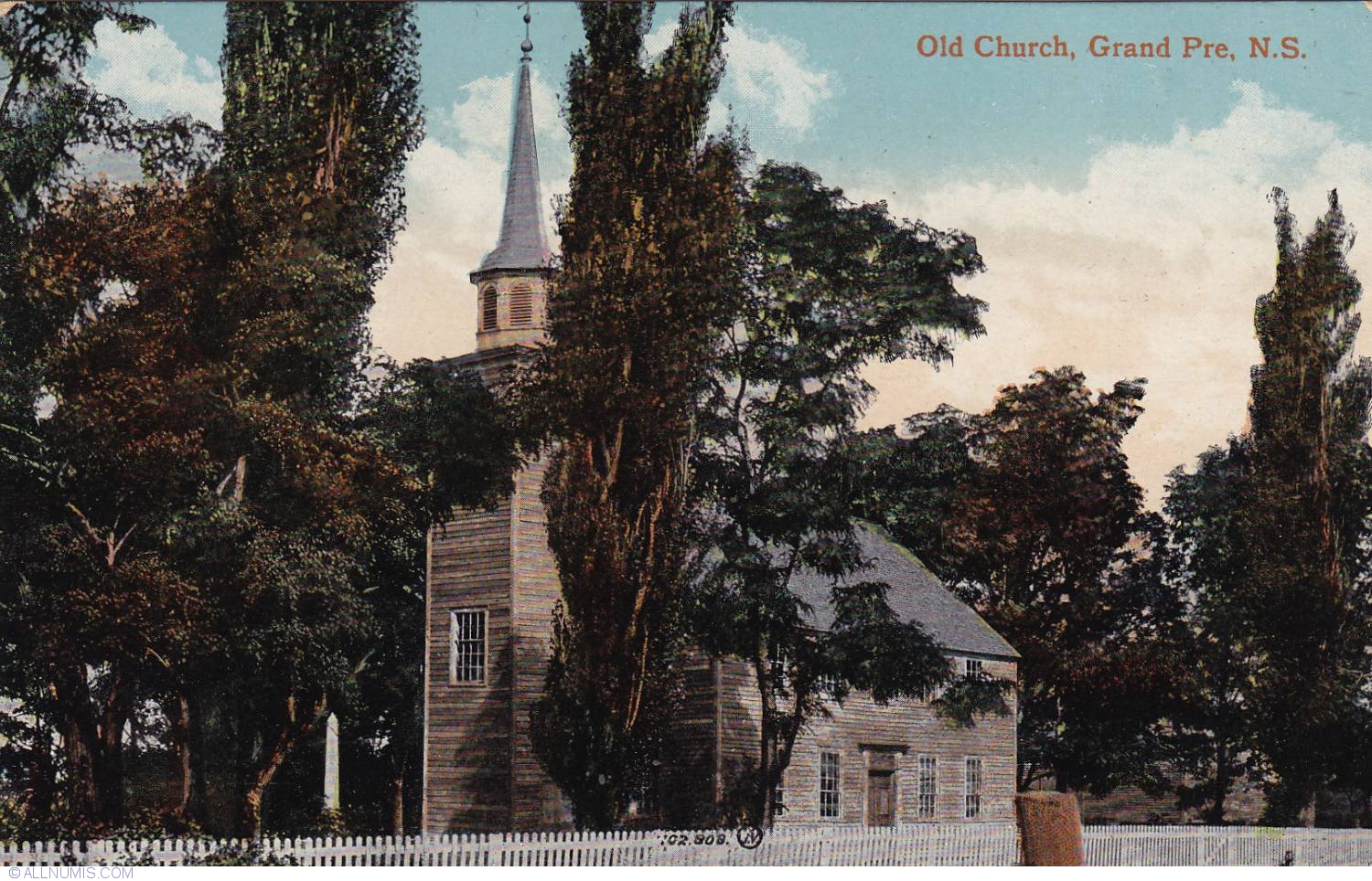 Nova Scotia    Vintage  Postcard Church in Grand Pre