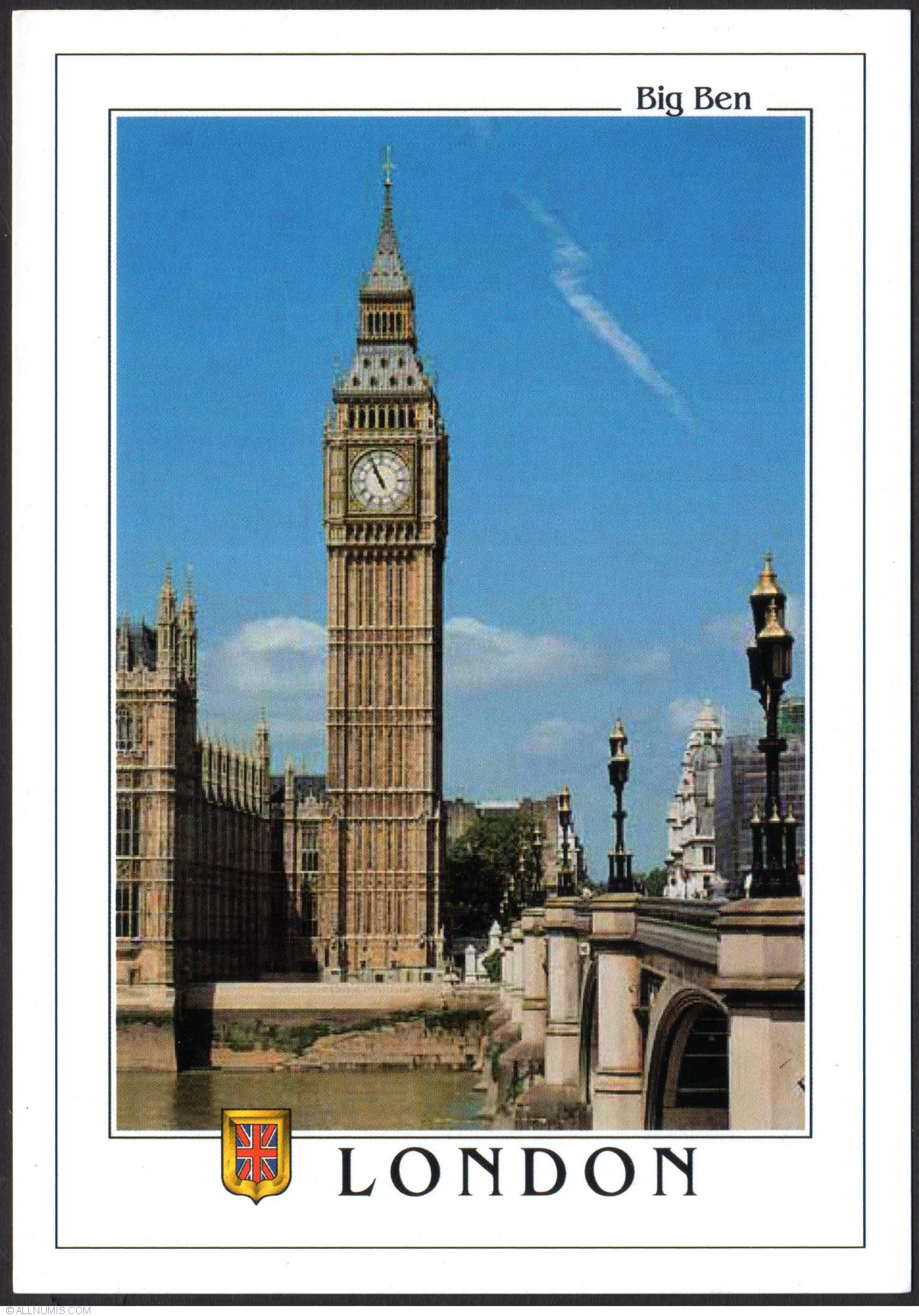 Necklet Tame Mobilize Londra - Big Ben (518), London by FISA - Marea Britanie - Carte poștală -  8665