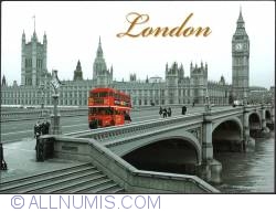 Image #1 of London - Red bus on Westminster bridge (599)