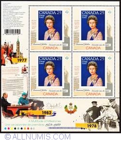 Image #1 of Mini-pane of 4 stamps (1978-1982) 2012