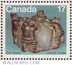 Image #1 of 17¢ Five Inuit Building an Igloo 1979