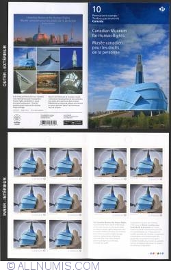 Image #1 of P 2014 - Canadian Museum for Human Rights booklet of 10 Domestic Stamps