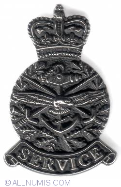 Canadian Forces Reserve Service pin-silver