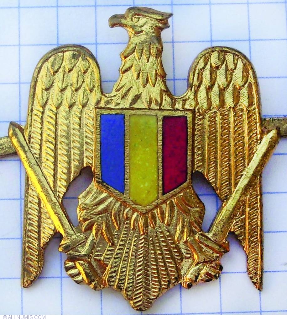 Romania Eagle and Flag-1, National emblem - Romania - Pin - 9964