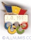 JO MOSCOVA 1980 - INSIGNA DELEGATIEI OFICIALE