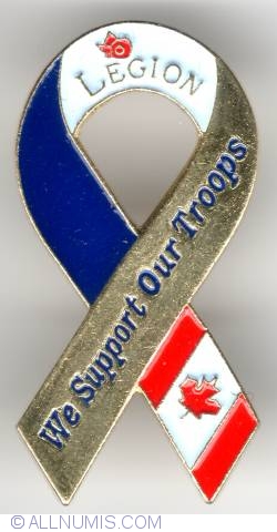 Support our troops ribbon, Canadian Legion