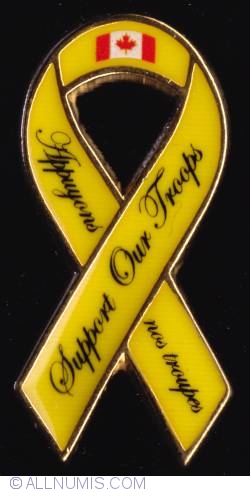 Support our troops ribbon, large