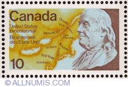 Image #1 of 10¢ United States Bicentennial-Benjamin Franklin 1976