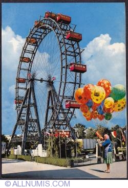 Vienna-Prater and the giant wheel-1970