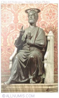 Rome - St. Peter's Basilica-The bronze statue of Saint Peter 