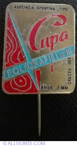 Image #1 of Asociatia Sportiva "TIPO" - Cupa Poligrafiei E. III - Baile 1 Mai - ORADEA 1969