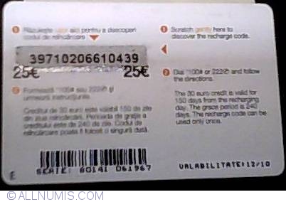 Kills Beware maybe Cartelă de reîncarcare - 25 €, Orange - Cartele de reîncărcare - Romania -  Jeton - 9460