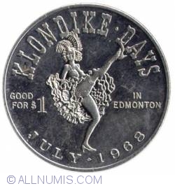 Image #2 of Edmonton Klondike dollar 1968