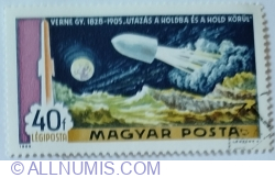 40 Fillér 1969 - Journey to the Moon by Jules Verne