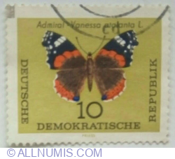 10 Pfennig 1964 - Red Admiral (Vanessa atalanta)