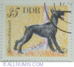 35 Pfennig 1976 - Giant Schnauzer (Canis lupus familiaris)